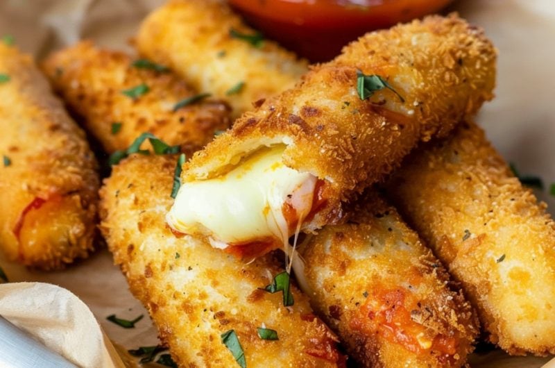 Air Fryer Mozzarella Sticks (Homemade Recipe)