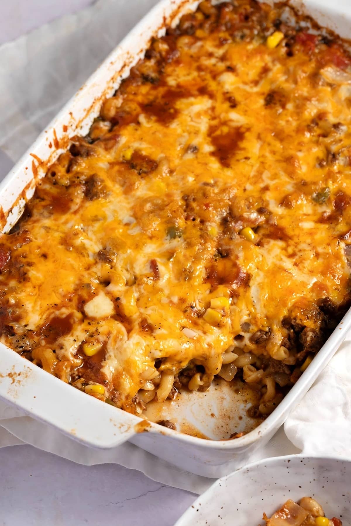 Homemade Cheeseburger Casserole with Ground Beef