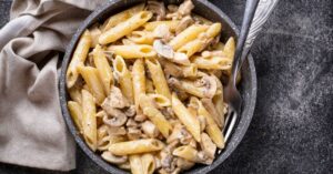 Homemade Italian Pasta with Chicken and Mushrooms